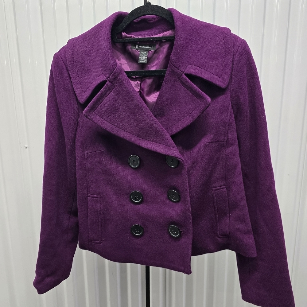 INC International Concepts Purple Long Sleeve Jacket Coat